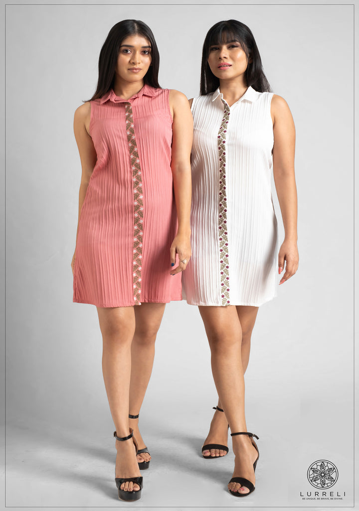 Embroidered Shirt Dress