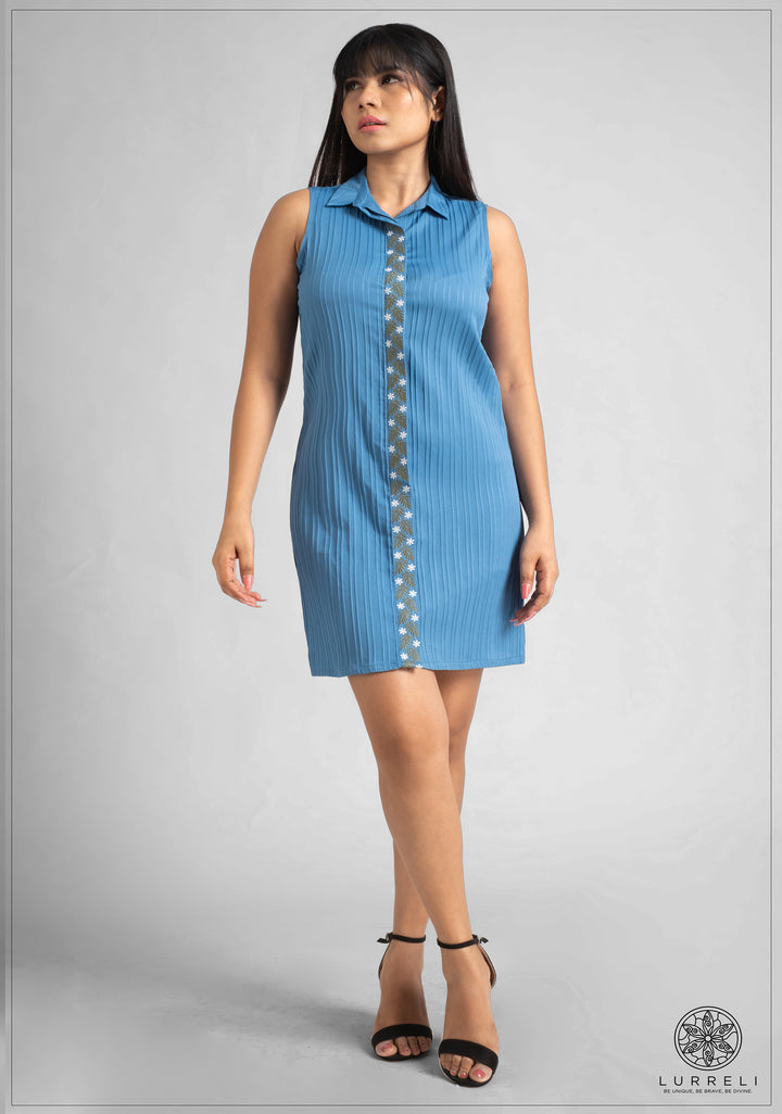 Embroidered Shirt Dress
