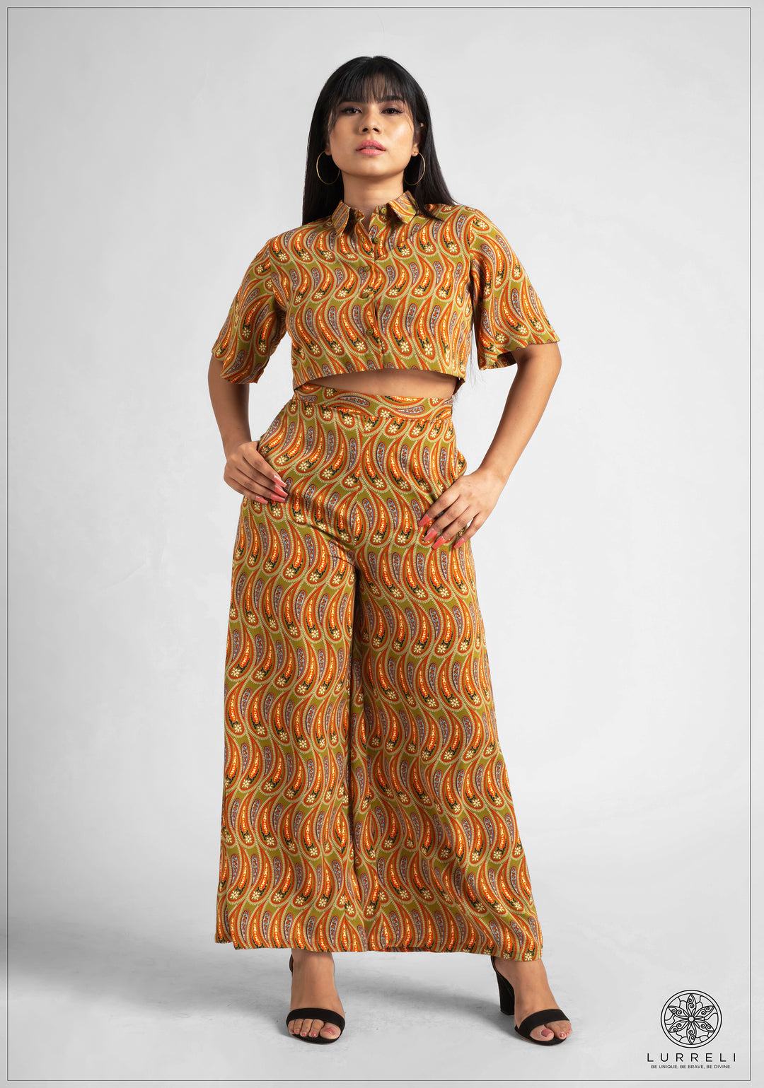 Flared High-Waist Pant