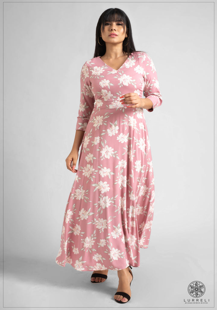 Floral V-Neck Maxi Dress