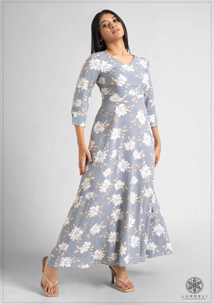 Floral V-Neck Maxi Dress