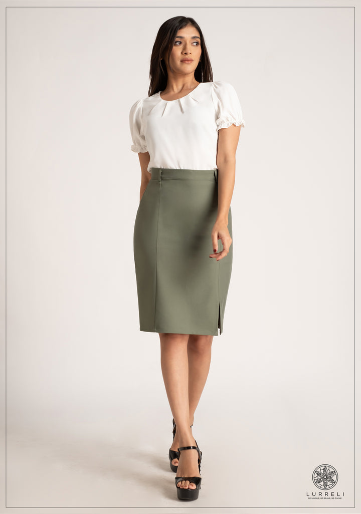 Front Split Pencil Skirt