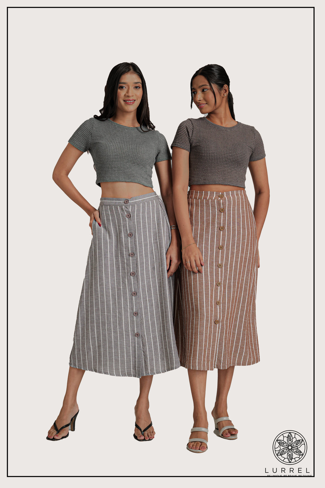 Button Detail  Skirt