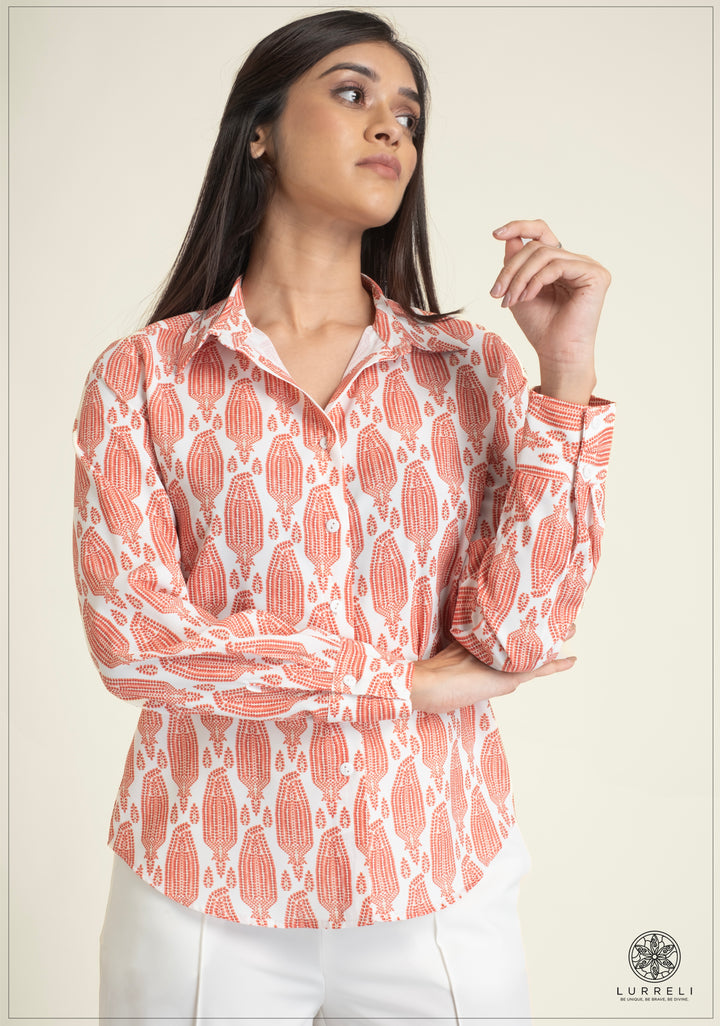 Printed Work Wear Blouse