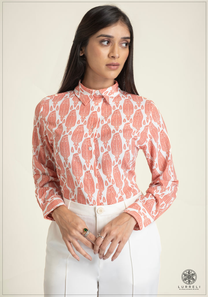 Printed Work Wear Blouse