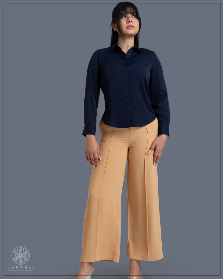 Long Sleeve Collard Blouse