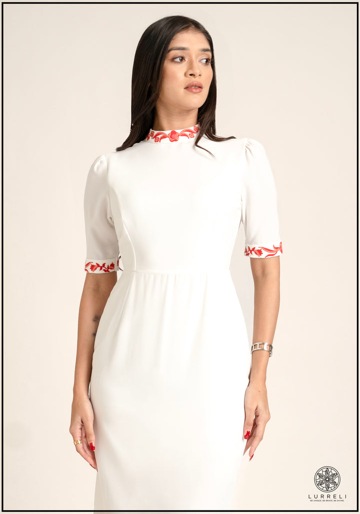 Embroidery Detail Shift Dress