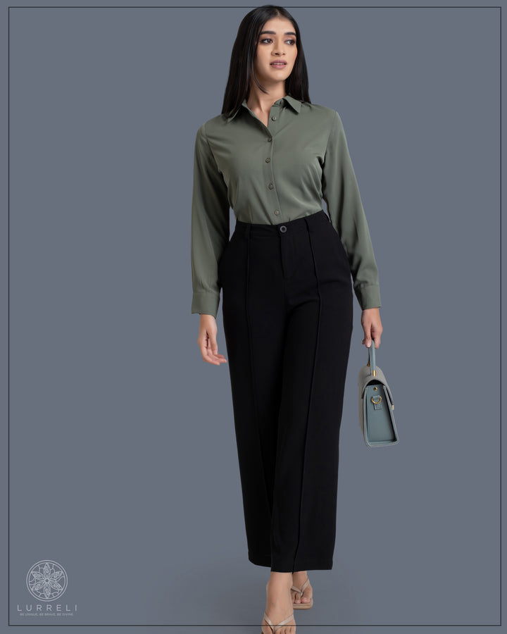 Long Sleeve Collard Blouse