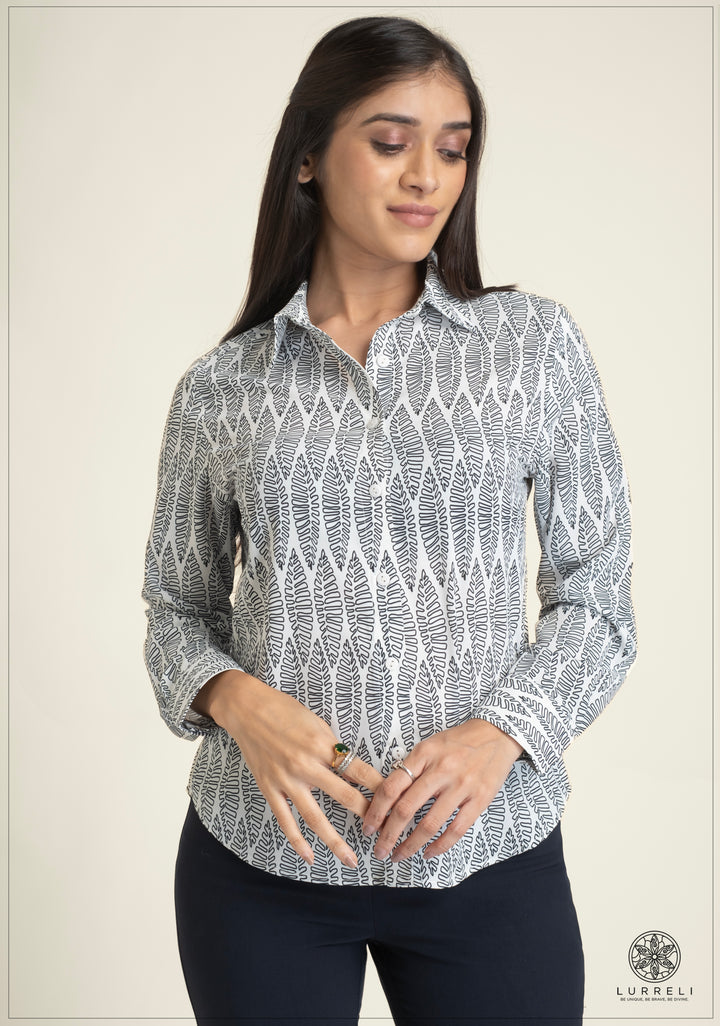 Printed Work Wear Blouse