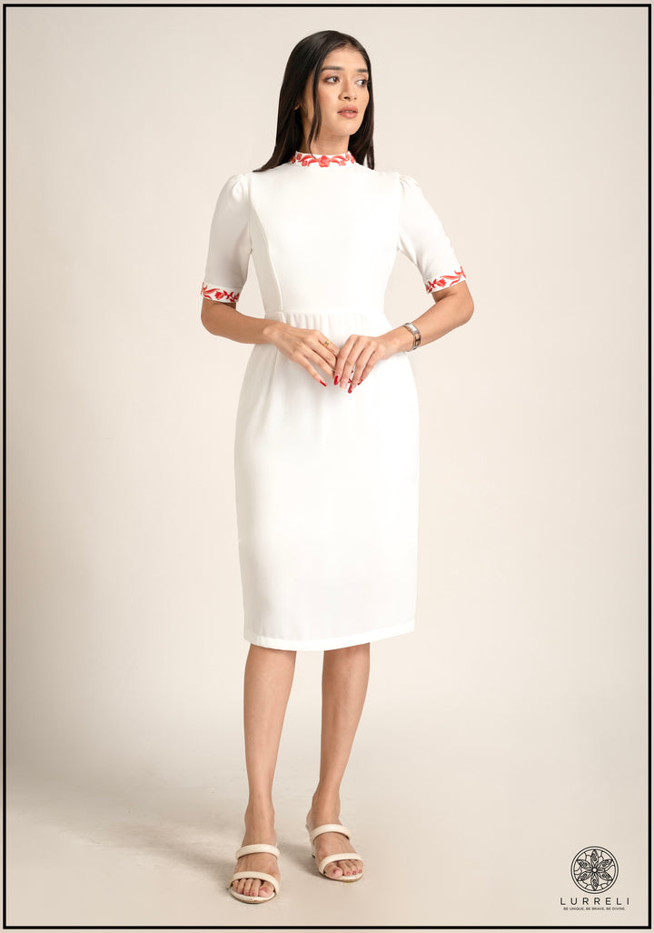 Embroidery Detail Shift Dress