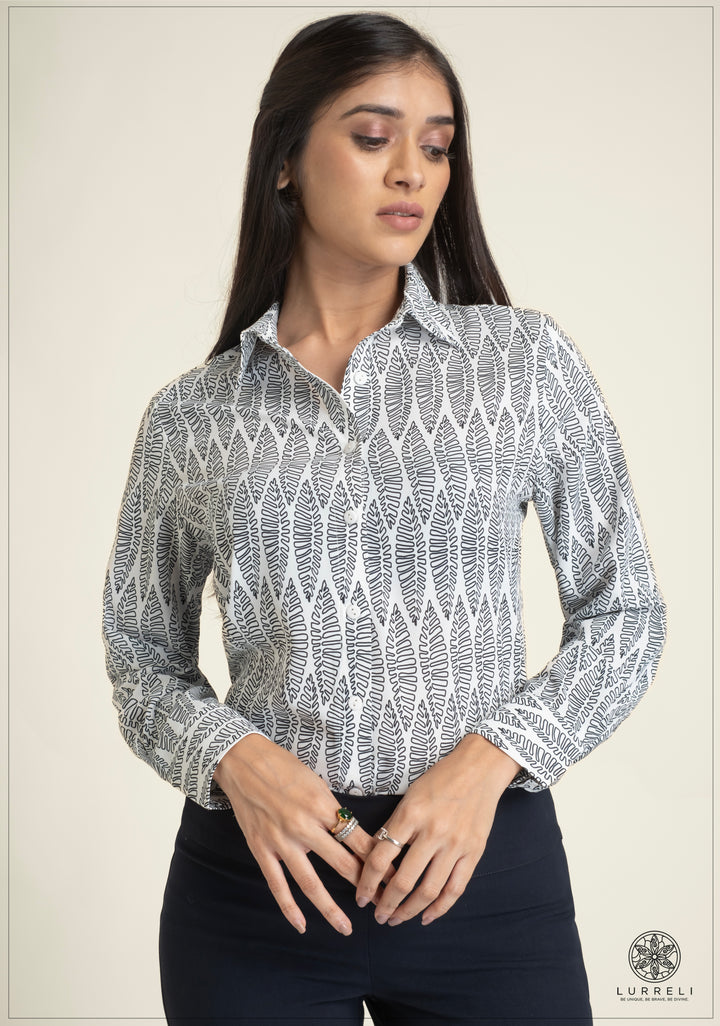 Printed Work Wear Blouse