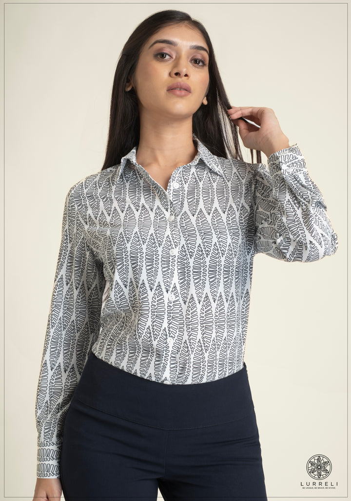 Printed Work Wear Blouse