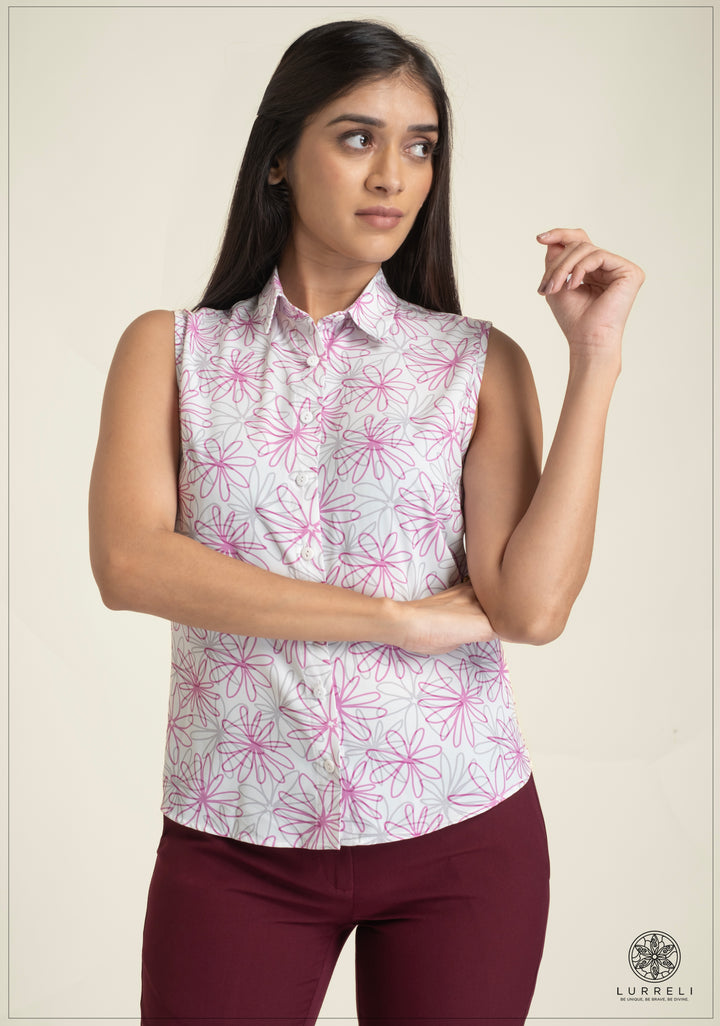 Sleeveless Printed Top