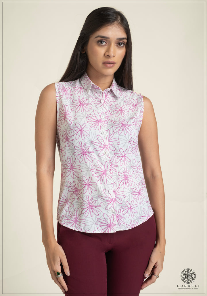 Sleeveless Printed Top