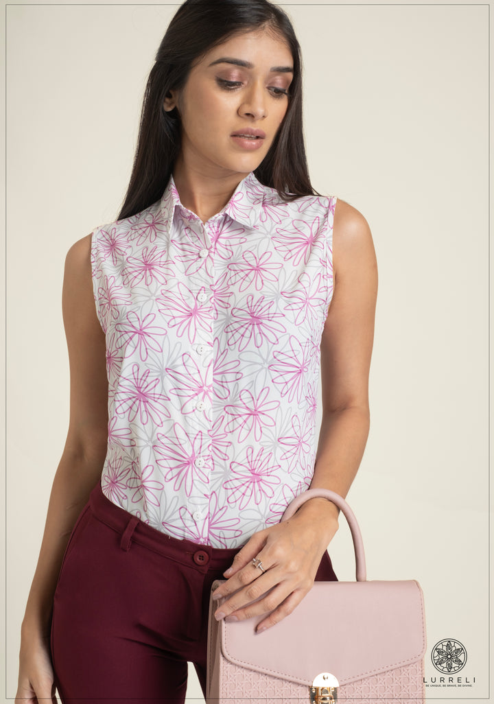 Sleeveless Printed Top