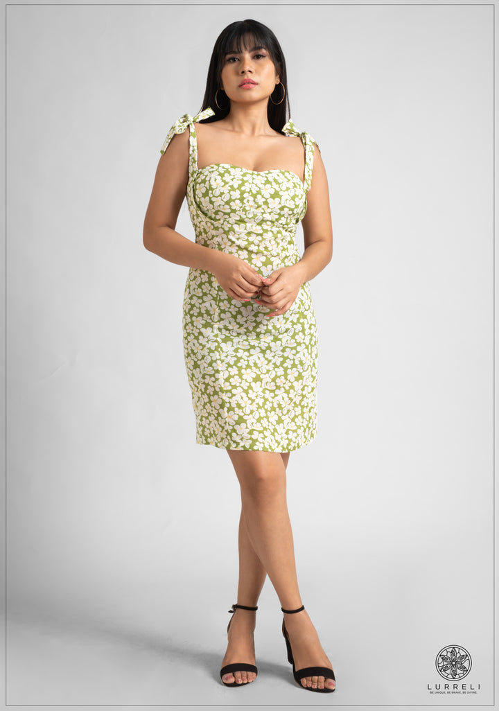 Floral Bustier Mini Dress