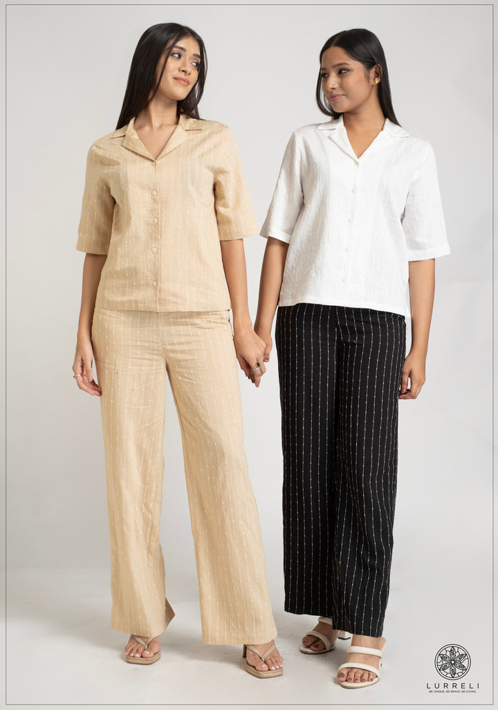 Notched Collar Button-Down Shirt