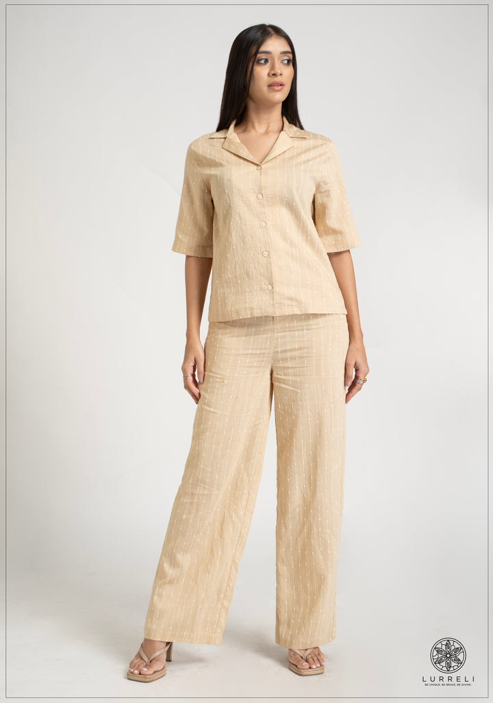 Notched Collar Button-Down Shirt