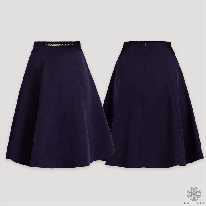 Flared Skirt with Chain Detail