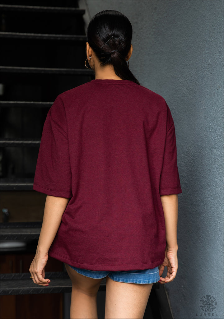 Embroidery Detail Oversized T-Shirt