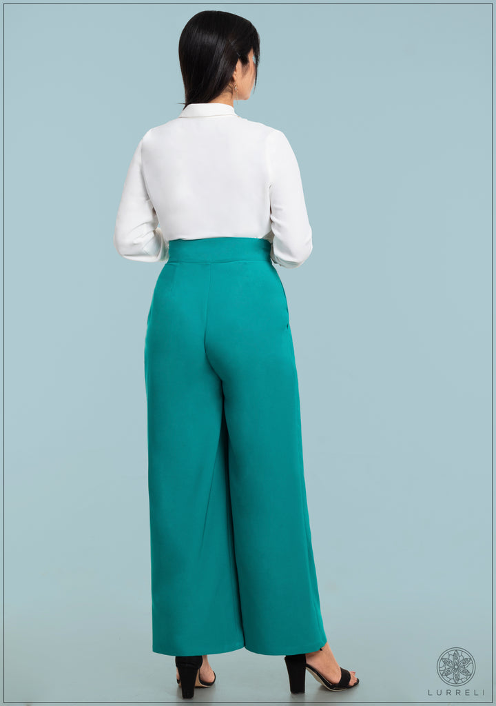 Waist Cut Out Detail Wide Leg Pant