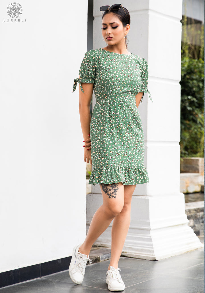 Floral Ruffle Mini Dress