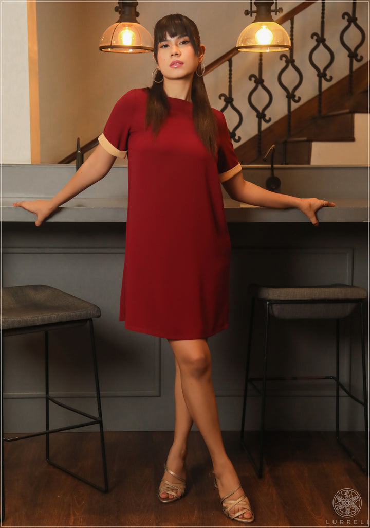 Contrast Sleeve Detailed Dress