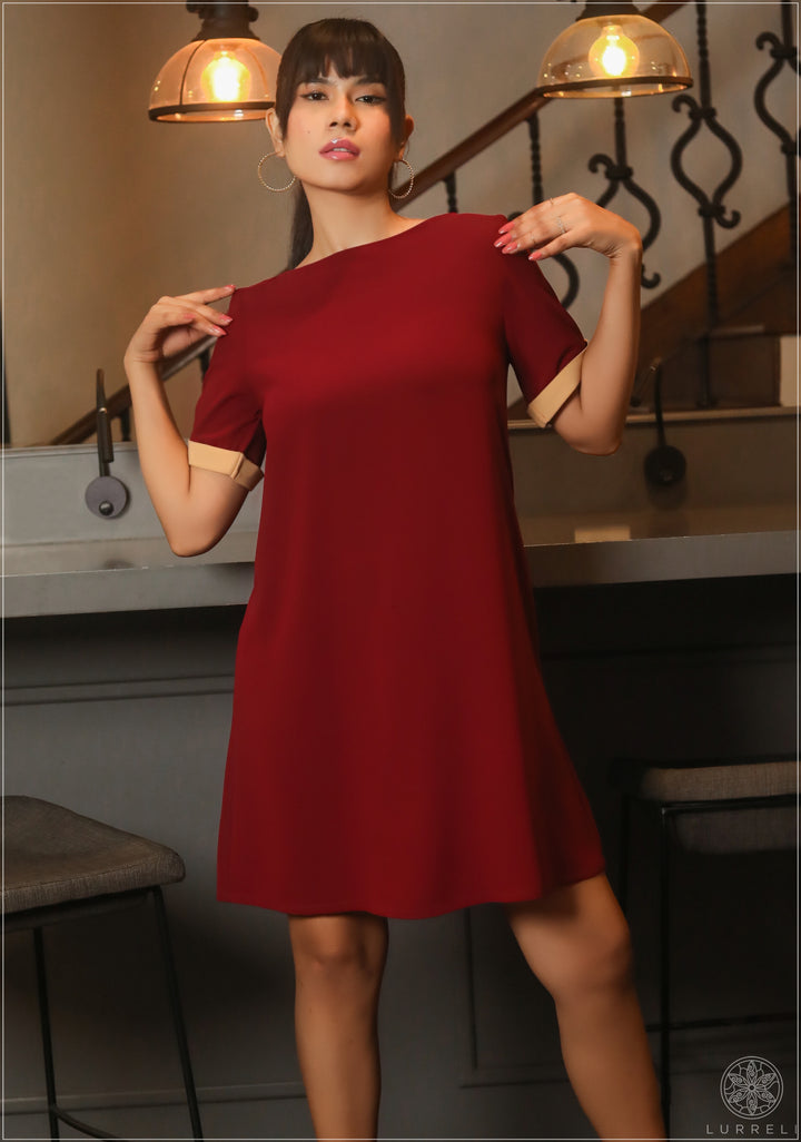 Contrast Sleeve Detailed Dress