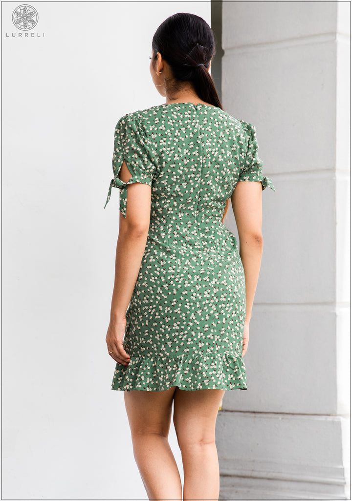 Floral Ruffle Mini Dress