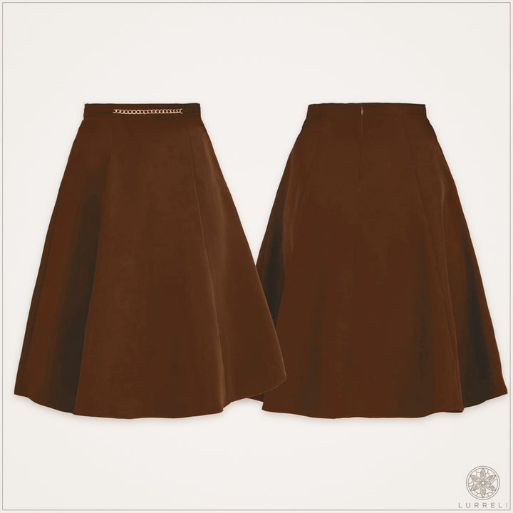 Flared Skirt with Chain Detail