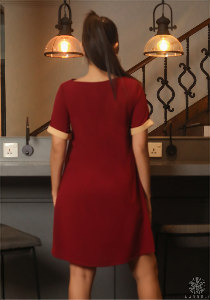 Contrast Sleeve Detailed Dress