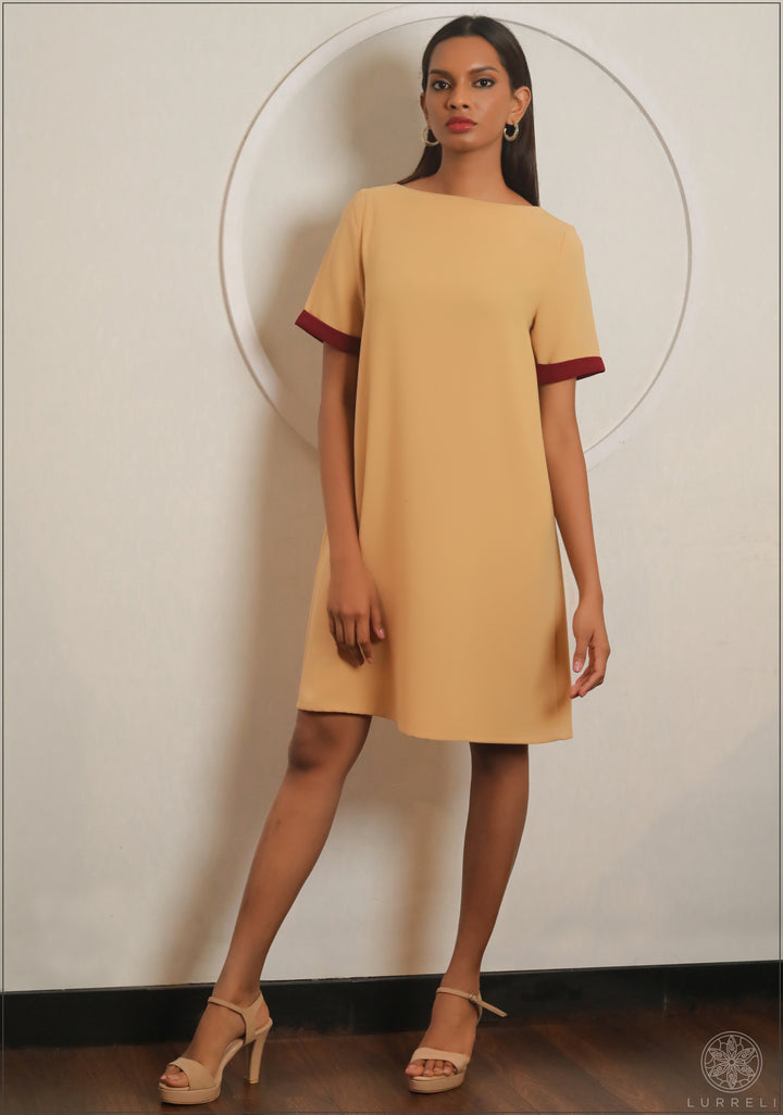 Contrast Sleeve Detailed Dress