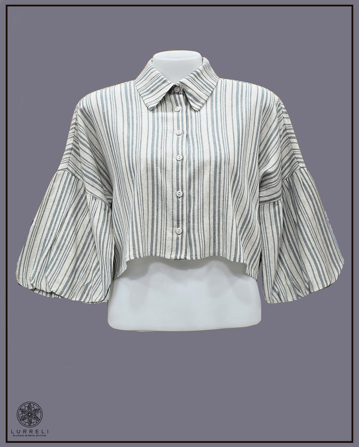 Balloon Sleeve Ruched Detail Top