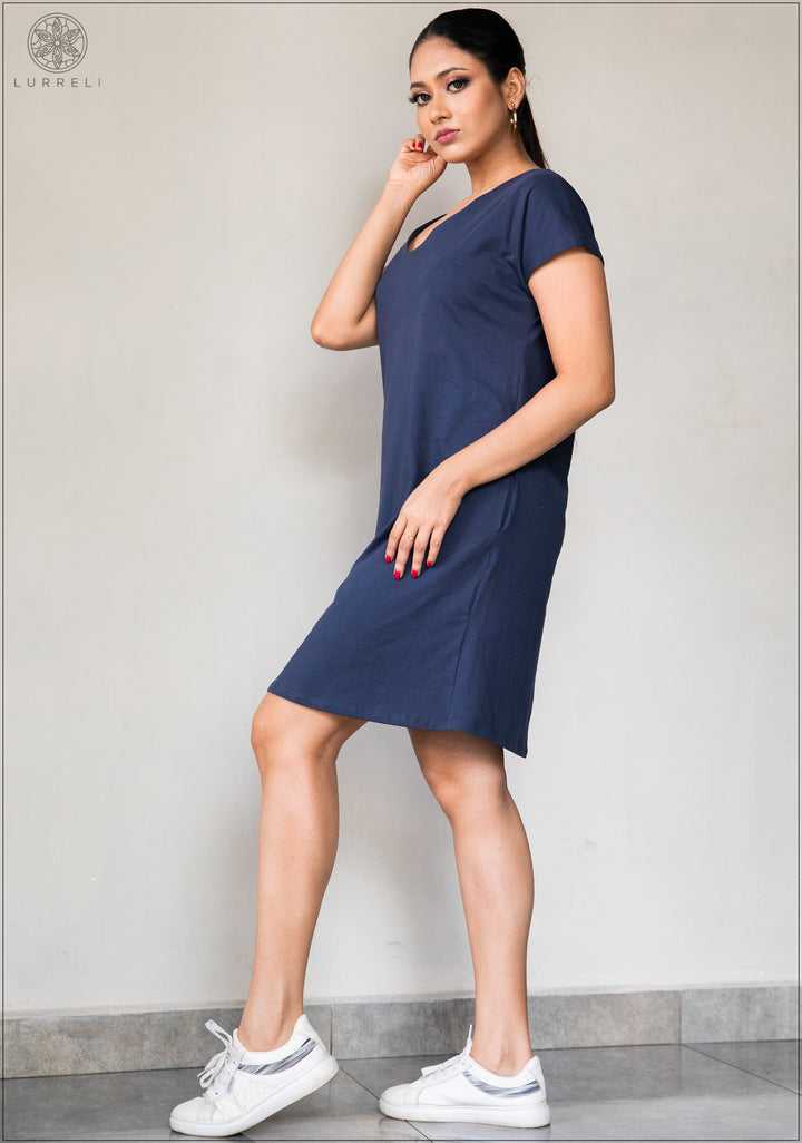 V Neck Oversized T-Shirt Dress