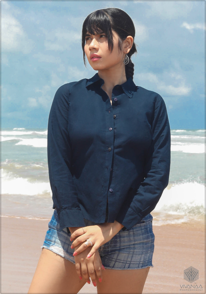 Solid Tie Back Blouse