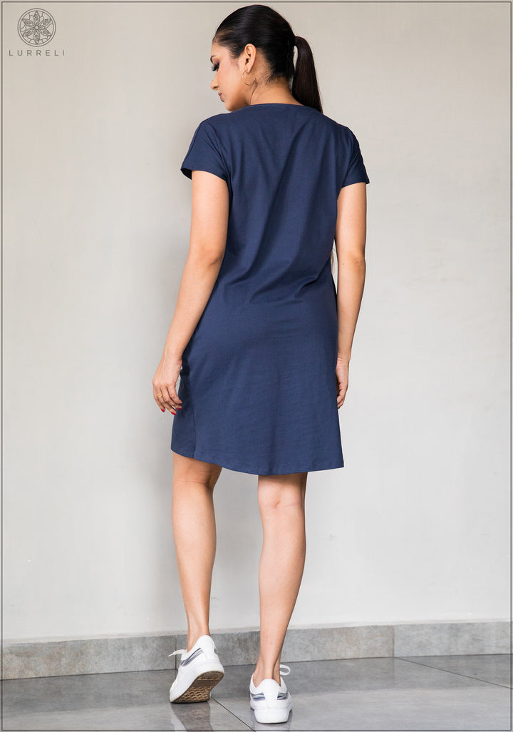 V Neck Oversized T-Shirt Dress