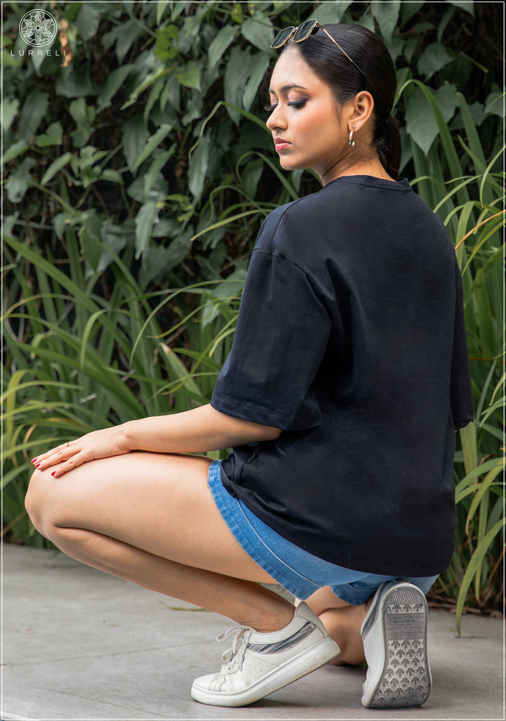 Embroidery Detail Oversized T-Shirt