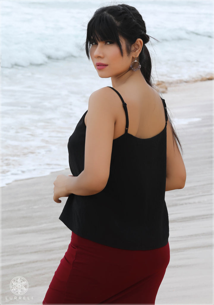 Solid Deep Neck Cami Top