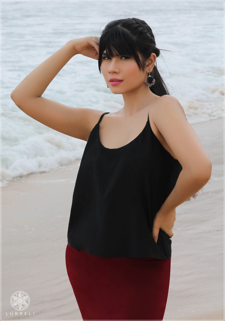 Solid Deep Neck Cami Top