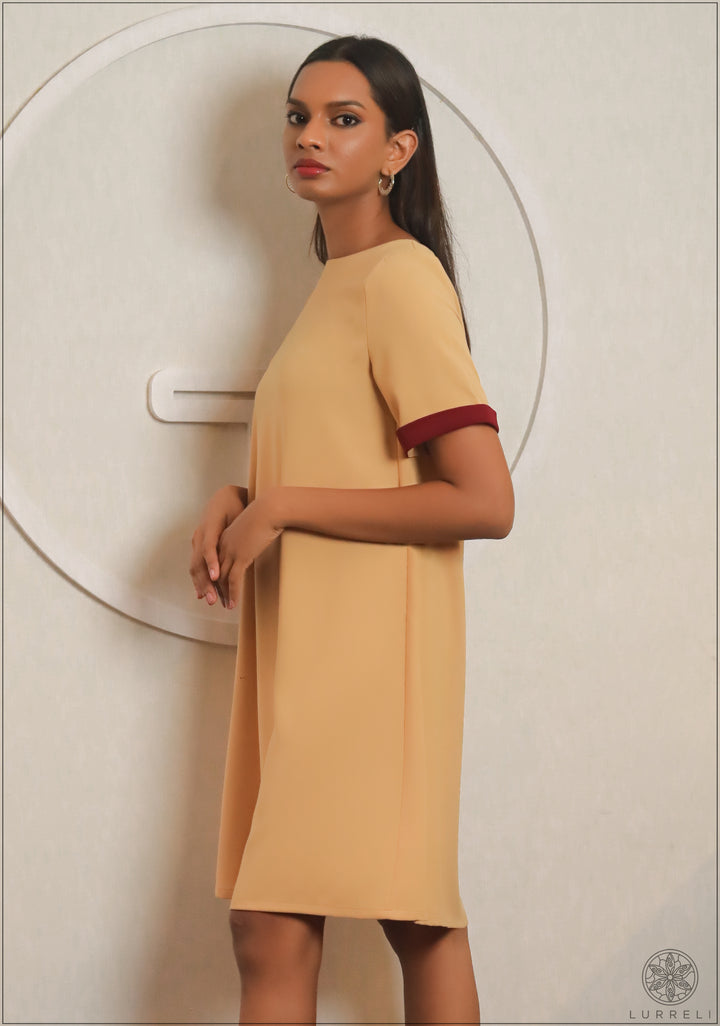 Contrast Sleeve Detailed Dress