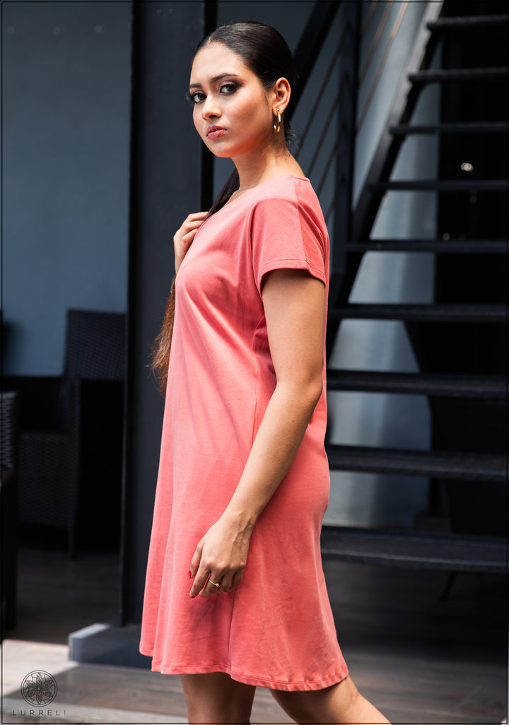 V Neck Oversized T-Shirt Dress