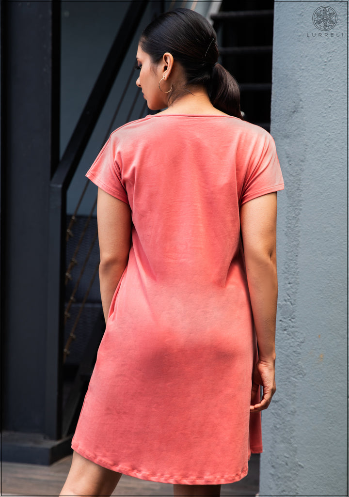 V Neck Oversized T-Shirt Dress