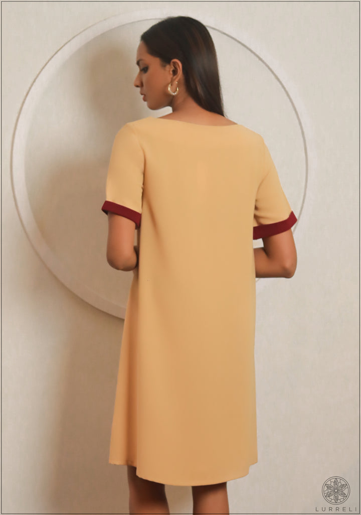 Contrast Sleeve Detailed Dress