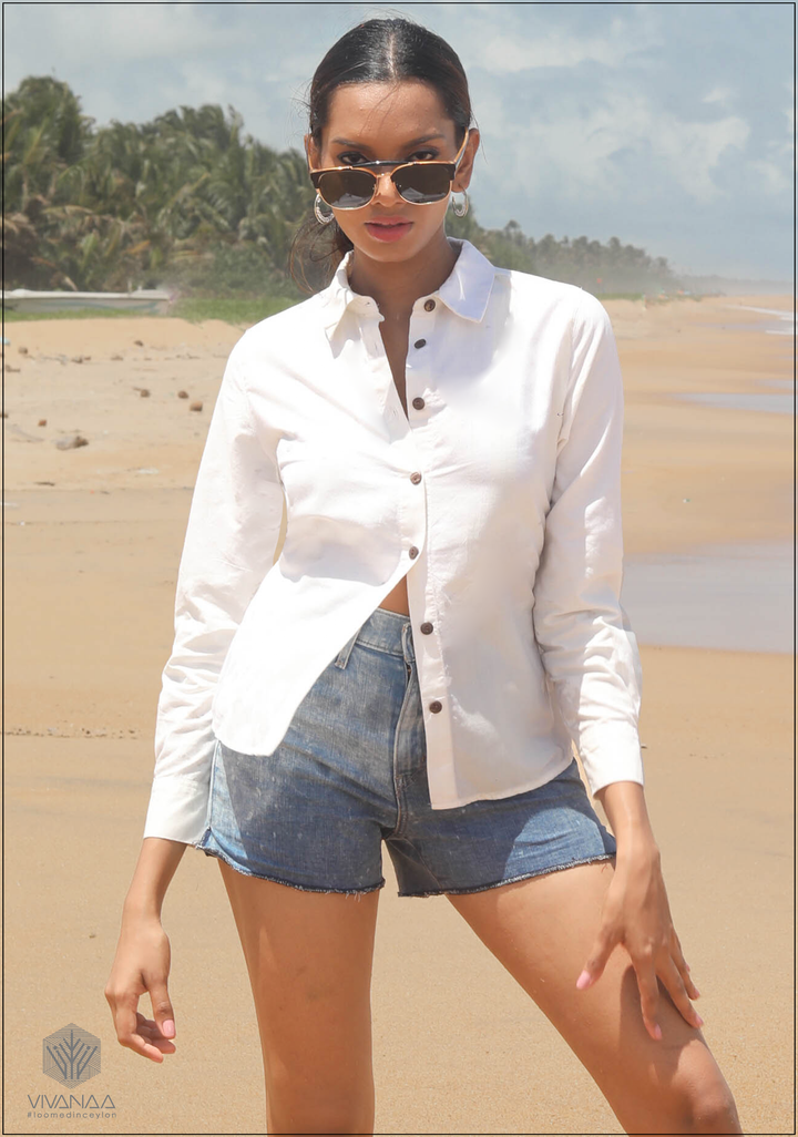 Solid Tie Back Blouse