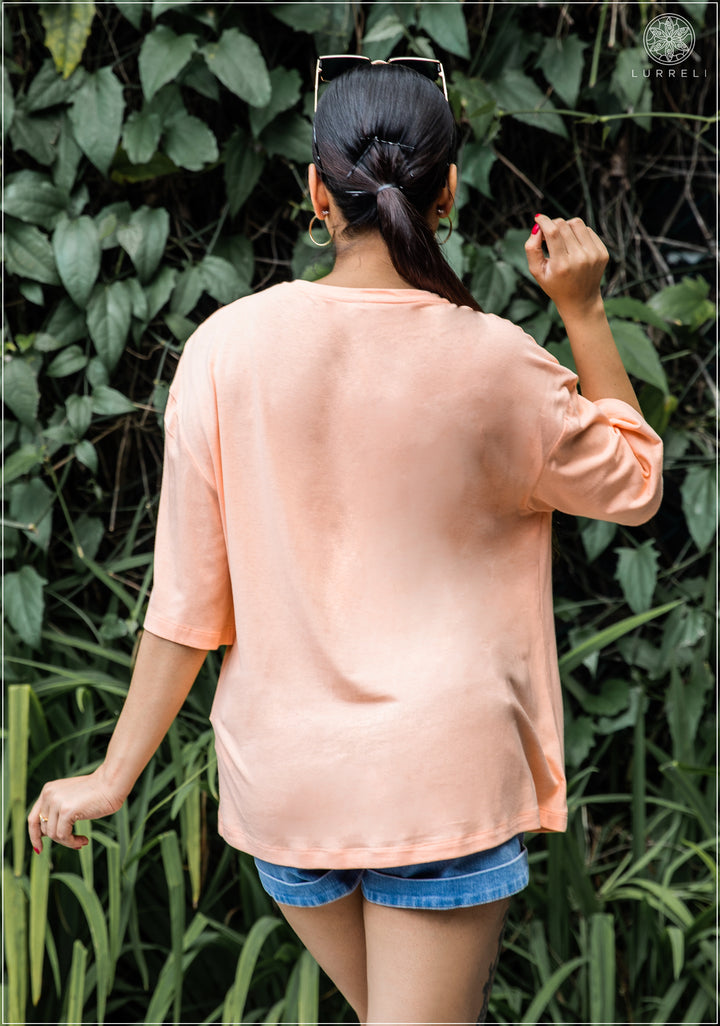 Embroidery Detail Oversized T-Shirt