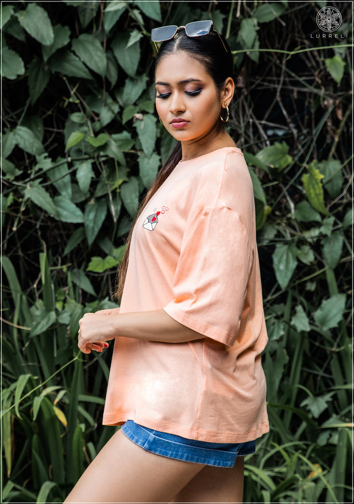 Embroidery Detail Oversized T-Shirt