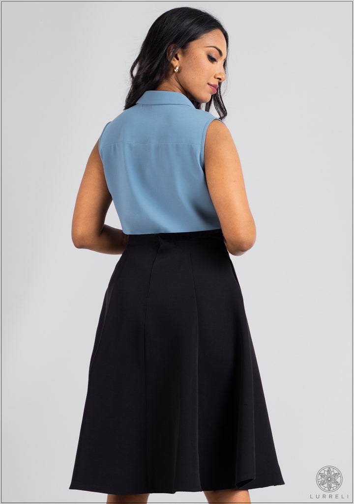 Flared Skirt with Chain Detail