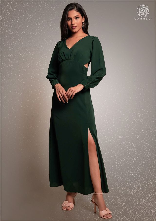 Cut Detail Evening Dress