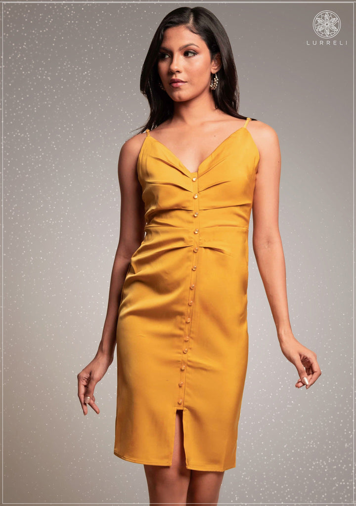 Ruched Detail Strappy Dress