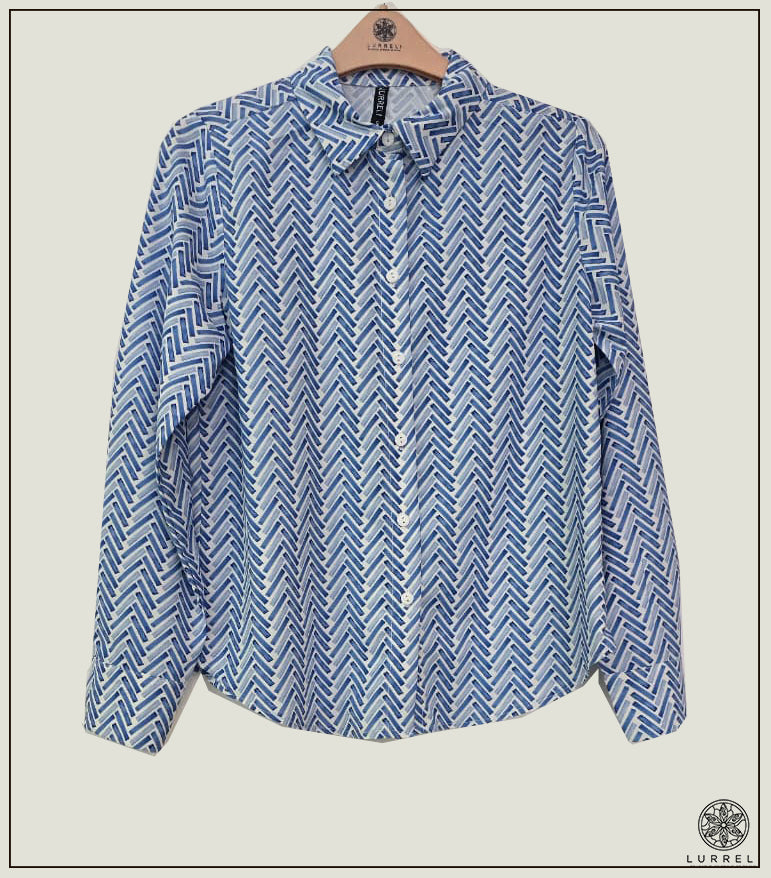 Long Sleeve Collard Blouse